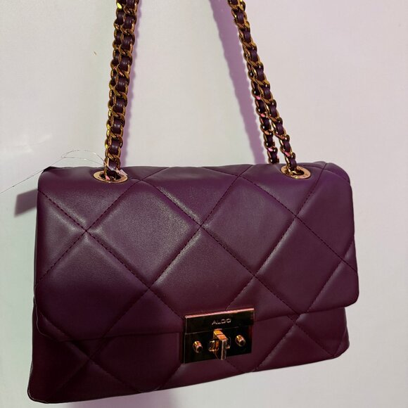 ALDO Quilted Double Chained Cross Body Bag - Picture 1 of 6